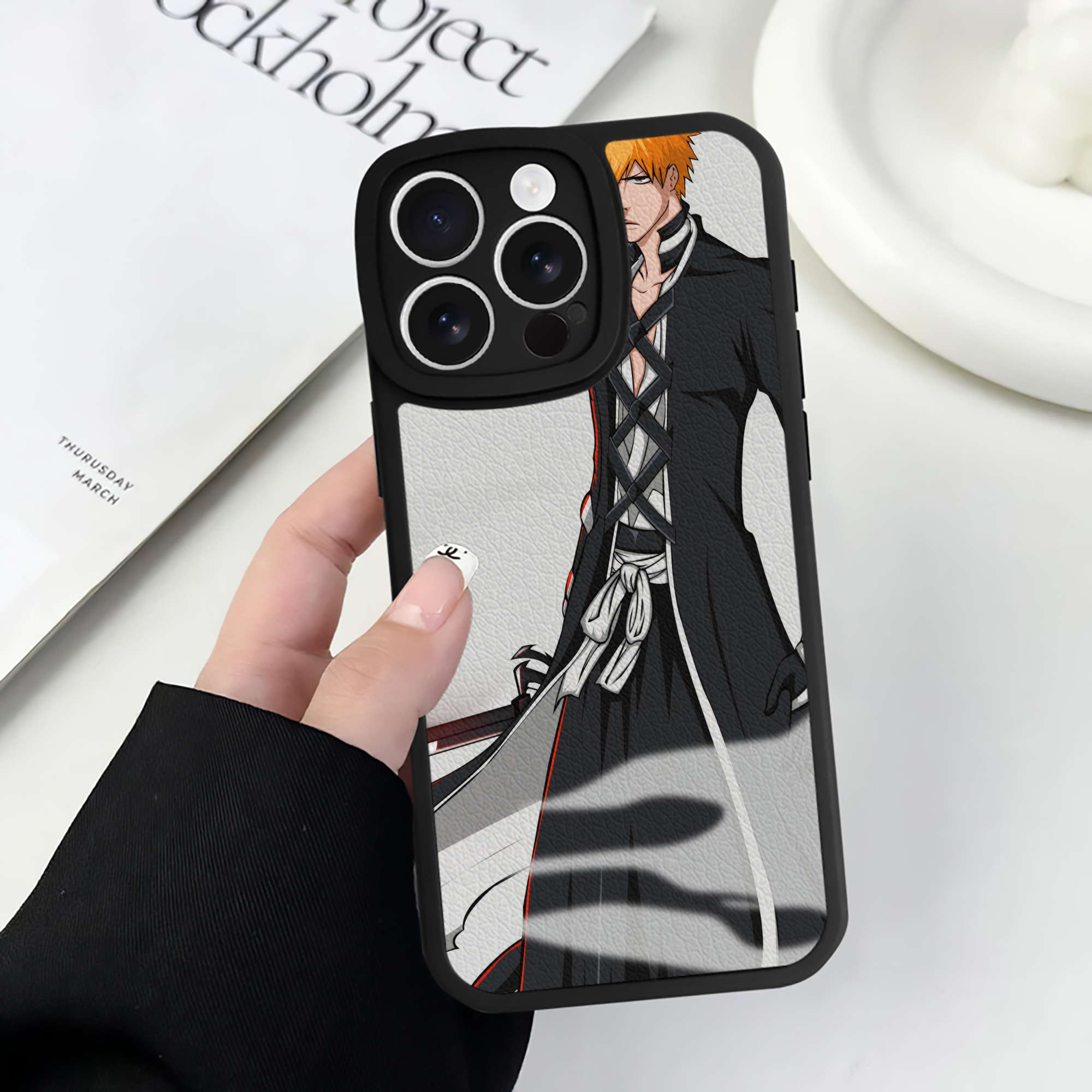 （画像用） ブリーチ BLEACH 【iPhone 16シリーズ対応】シリコンスマホケース（レザー調） 材質：シリコン